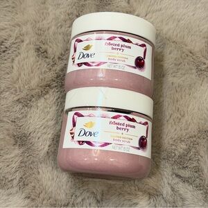 2 Dove Frosted Plum Berry Body Scrub - Limited Edition - New